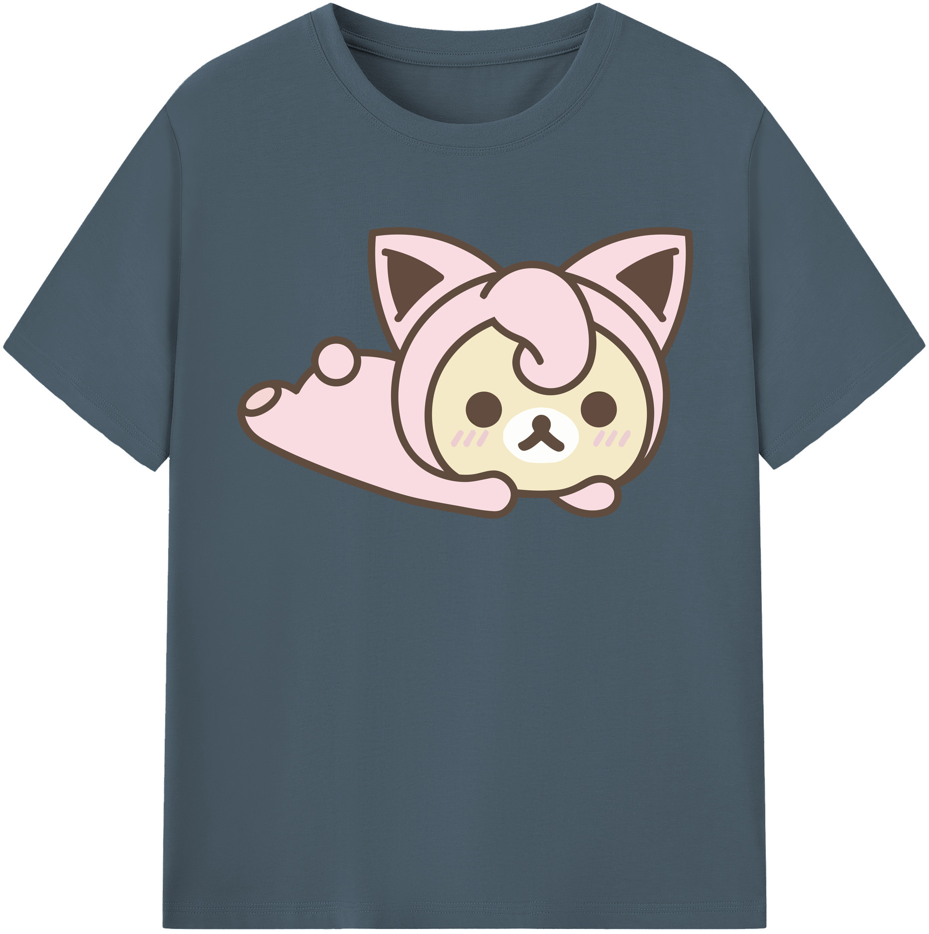 （画像用） リラックマ リラックマ キイロイトリ Rilakkuma Korilakkuma Kiiroitori 綿100％半袖Tシャツ（フロントプリント）